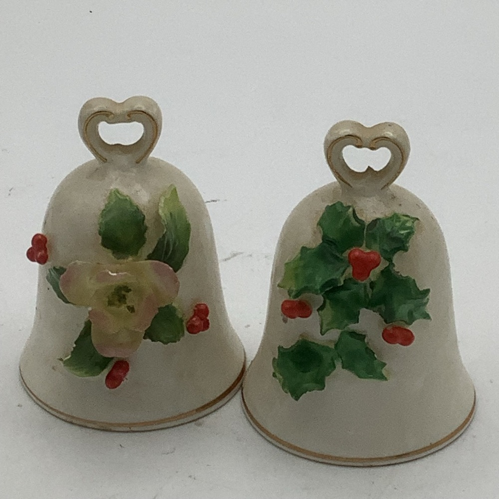 Two Vintage Napcoware Bone China Christmas Bells